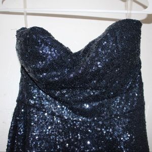Navy Blue Sequin Dress